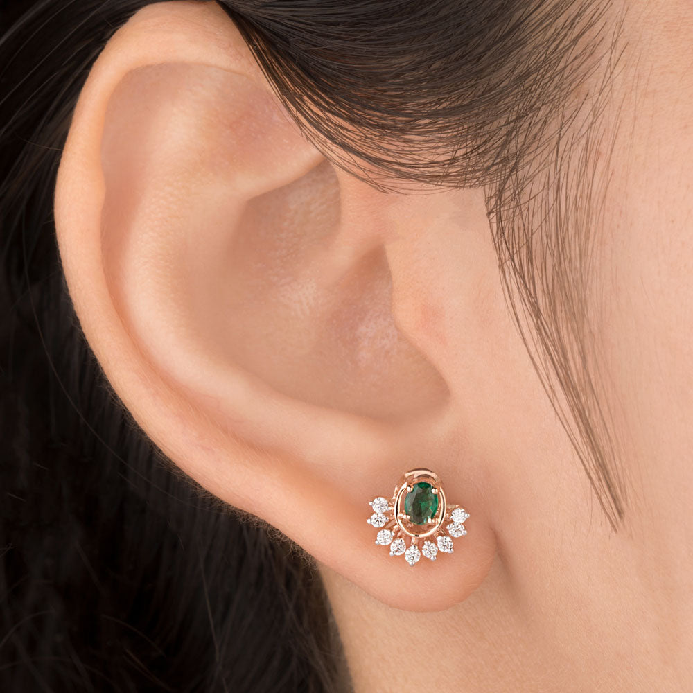 18K Rose Gold Diamond Jewellery - 0.197ct VVS-FG with Colour Stones