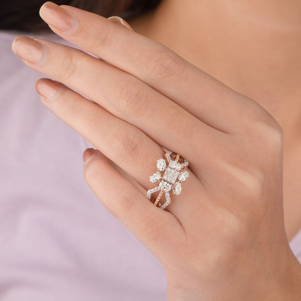 18K Rose Gold Diamond Ring - 1.491ct VS-SI-FG