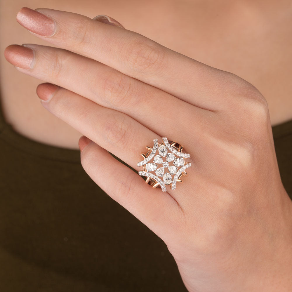 18K Rose Gold Diamond Ring - 1.552ct VS-SI-GH