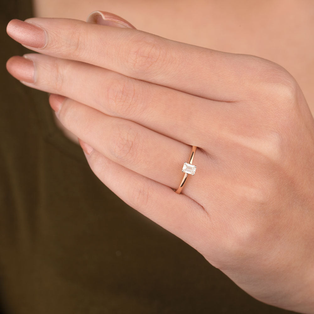 18K Rose Gold Diamond Ring - 0.401ct VS-HI