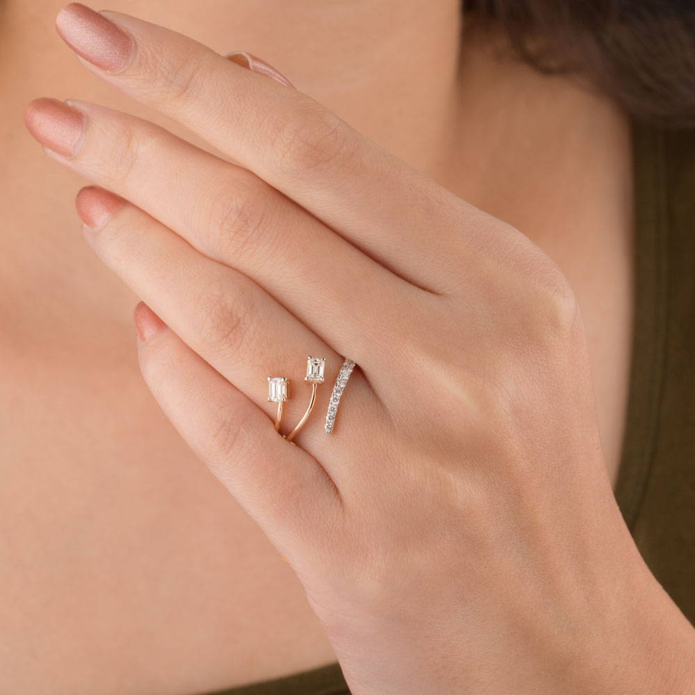 18K Rose Gold Diamond Ring - 0.513ct VVS-IJ