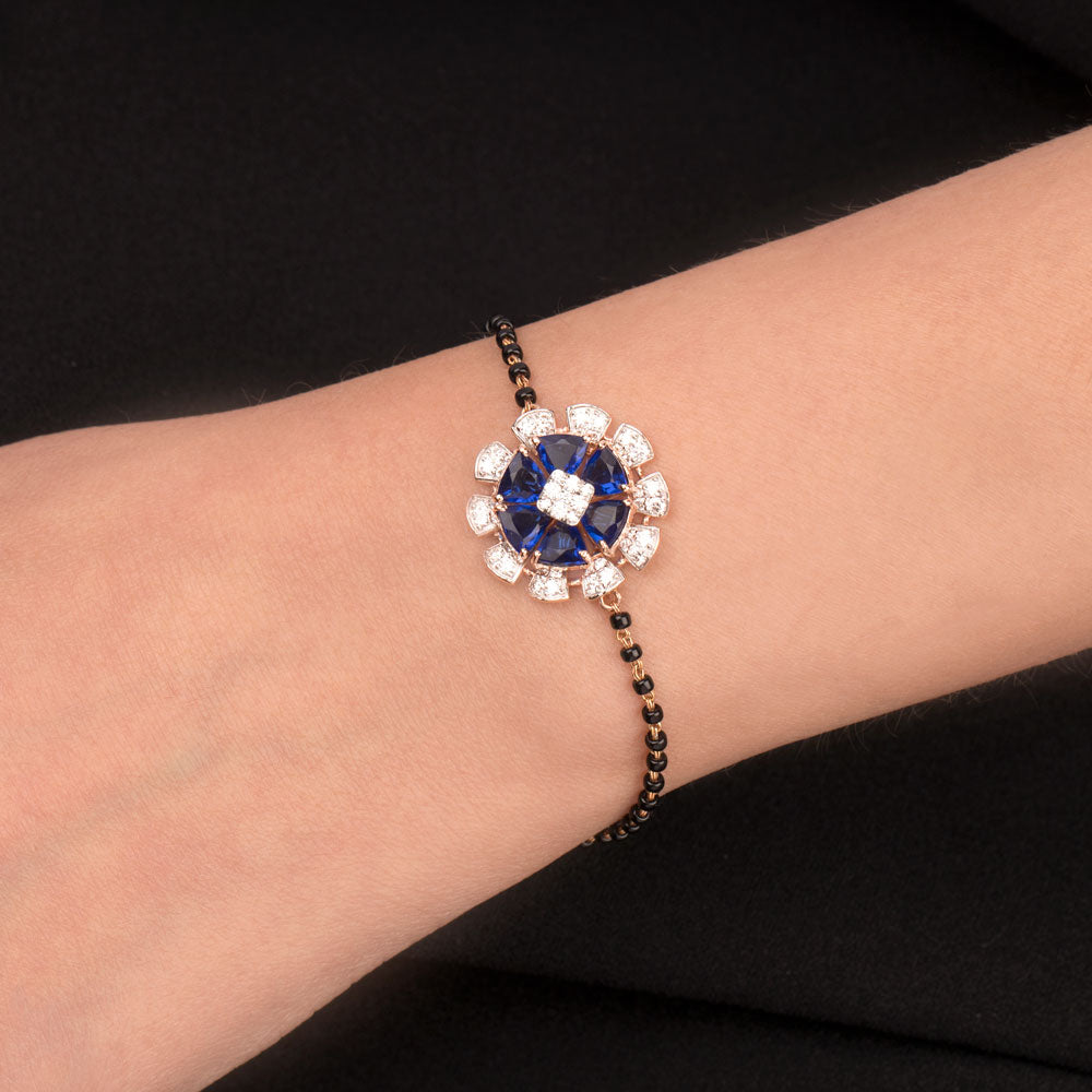 18K Rose Gold Diamond Jewellery - 0.677ct VVS-VS-HI with Colour Stones