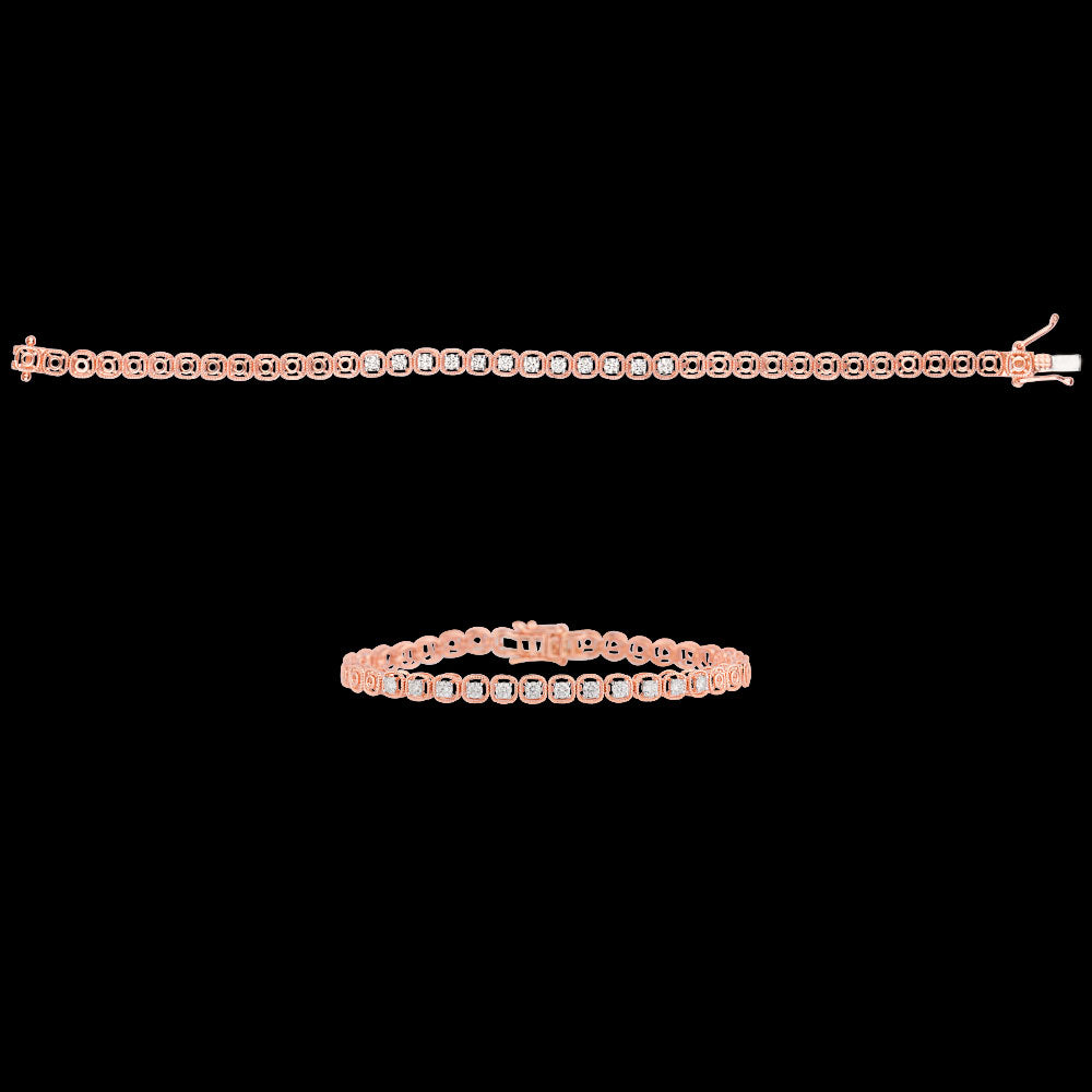 18K Rose Gold Diamond Bracelet - 0.596ct VVS-VS-HI