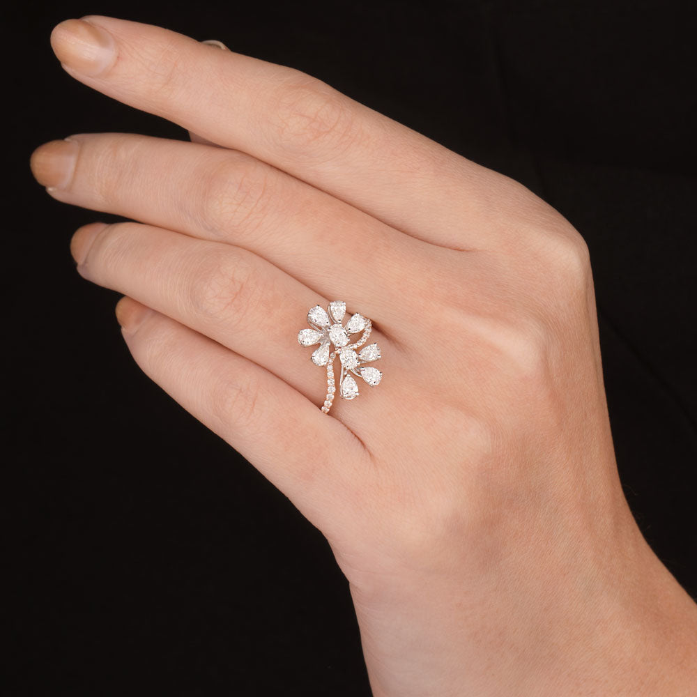 18K Rose Gold Diamond Ring - 0.963ct VVS-VS-EF