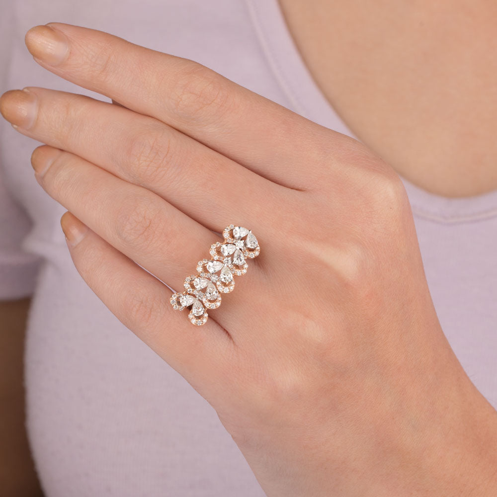 18K Rose Gold Diamond Ring - 1.4ct VS-SI-FG