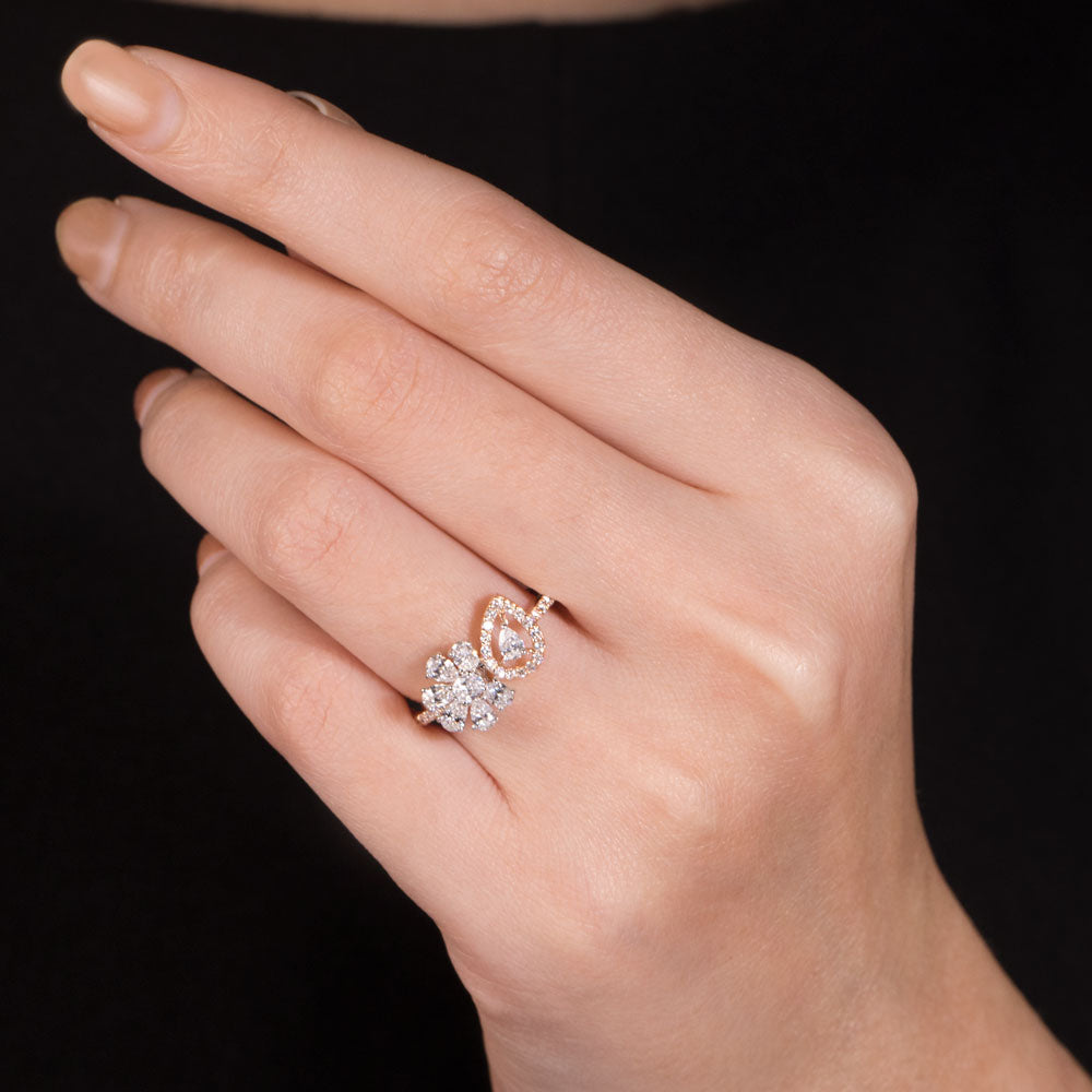 18K Rose Gold Diamond Ring - 0.858ct VS-SI-EF