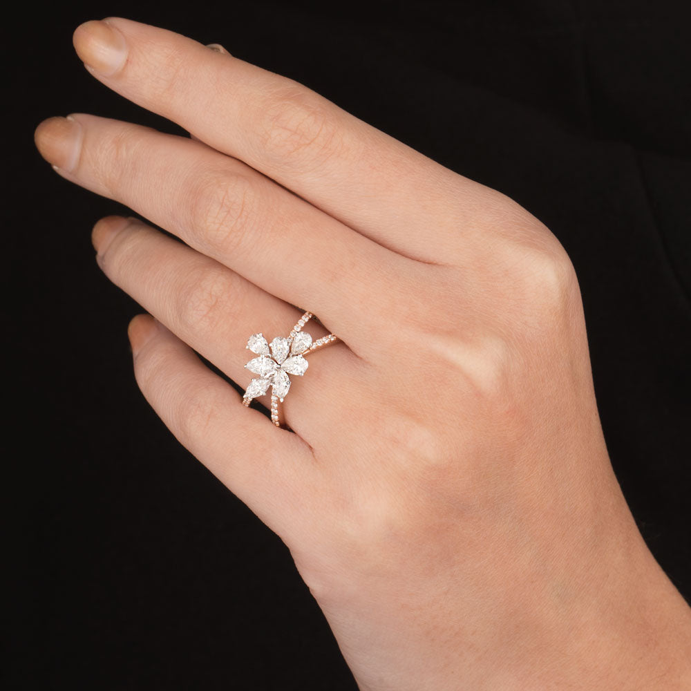 18K Rose Gold Diamond Ring - 1.295ct VS-SI-FG