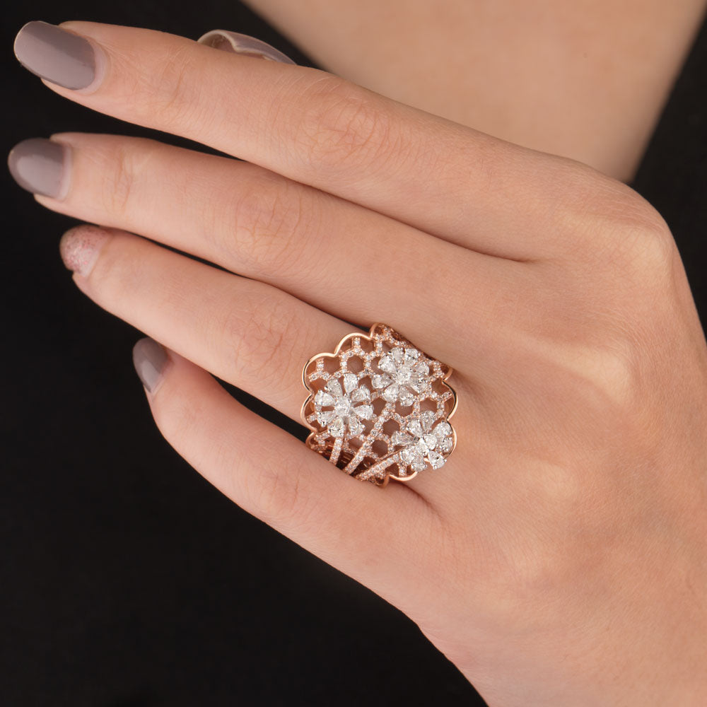 18K Rose Gold Diamond Ring - 1.962ct VS-SI-FG