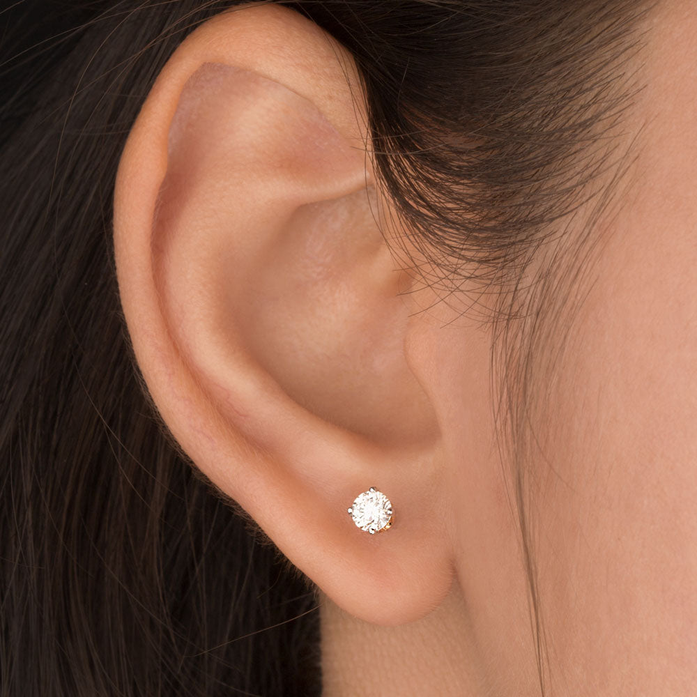 18K Rose Gold Diamond Earrings - 0.48ct VVS-VS-IJ