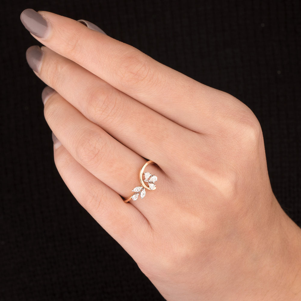 18K Rose Gold Diamond Ring - 0.237ct VVS-FG