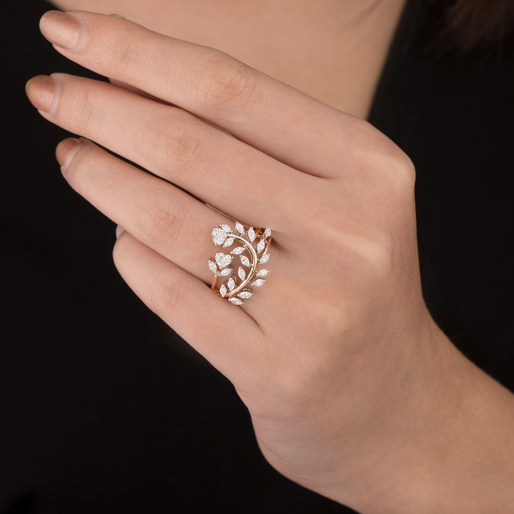 18K Rose Gold Diamond Ring - 0.898ct VVS-FG
