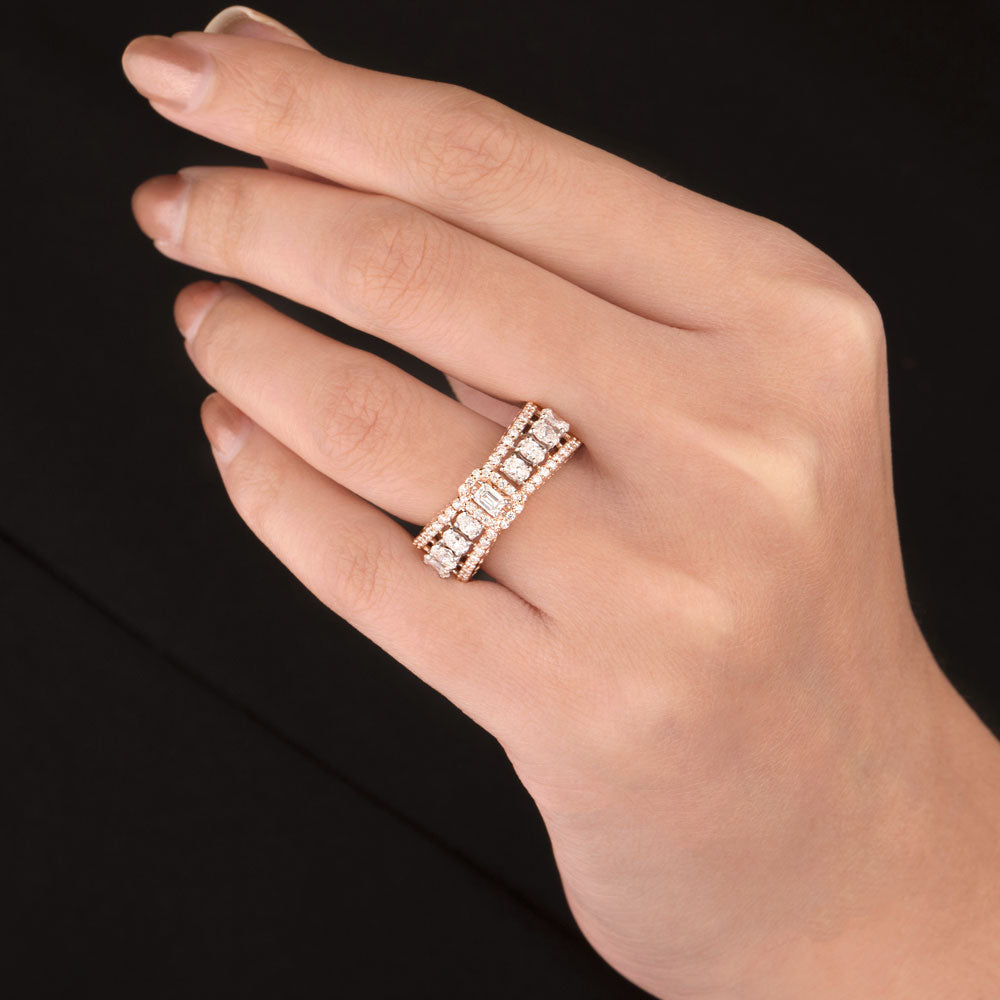18K Rose Gold Diamond Ring - 1.227ct VVS-VS-FG
