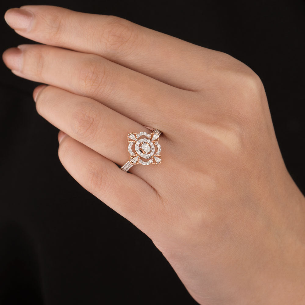 18K Rose Gold Diamond Ring - 0.458ct VVS-FG