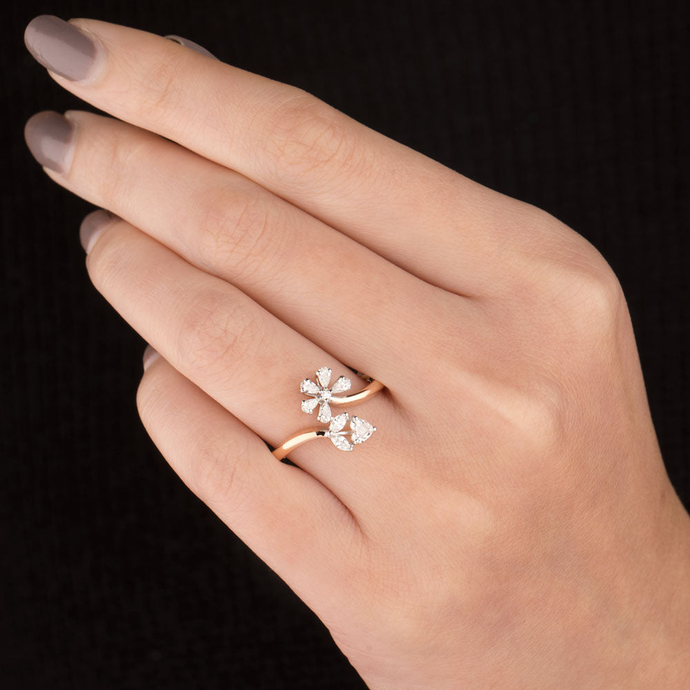 18K Rose Gold Diamond Ring - 0.461ct VVS-FG