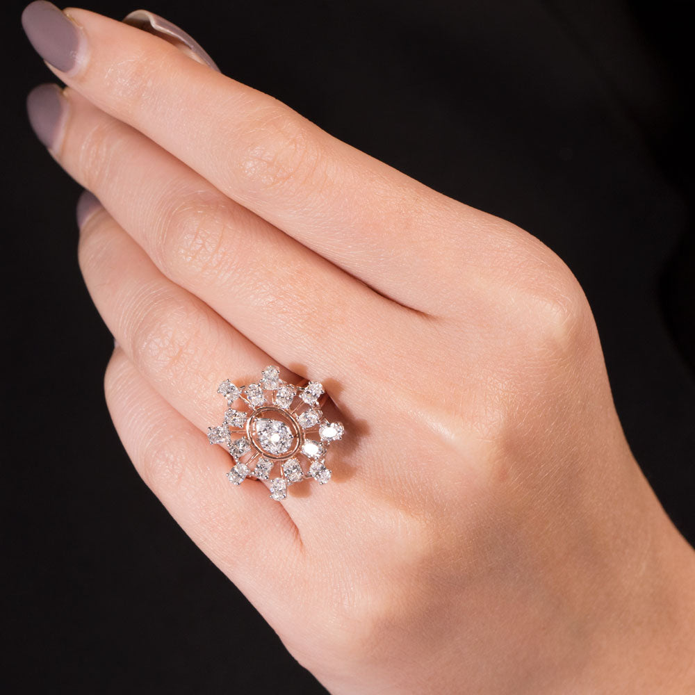 18K Rose Gold Diamond Ring - 1.542ct VVS-EF