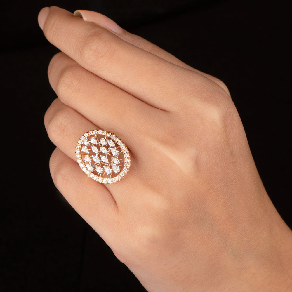 18K Rose Gold Diamond Ring - 1.6ct VVS-EF