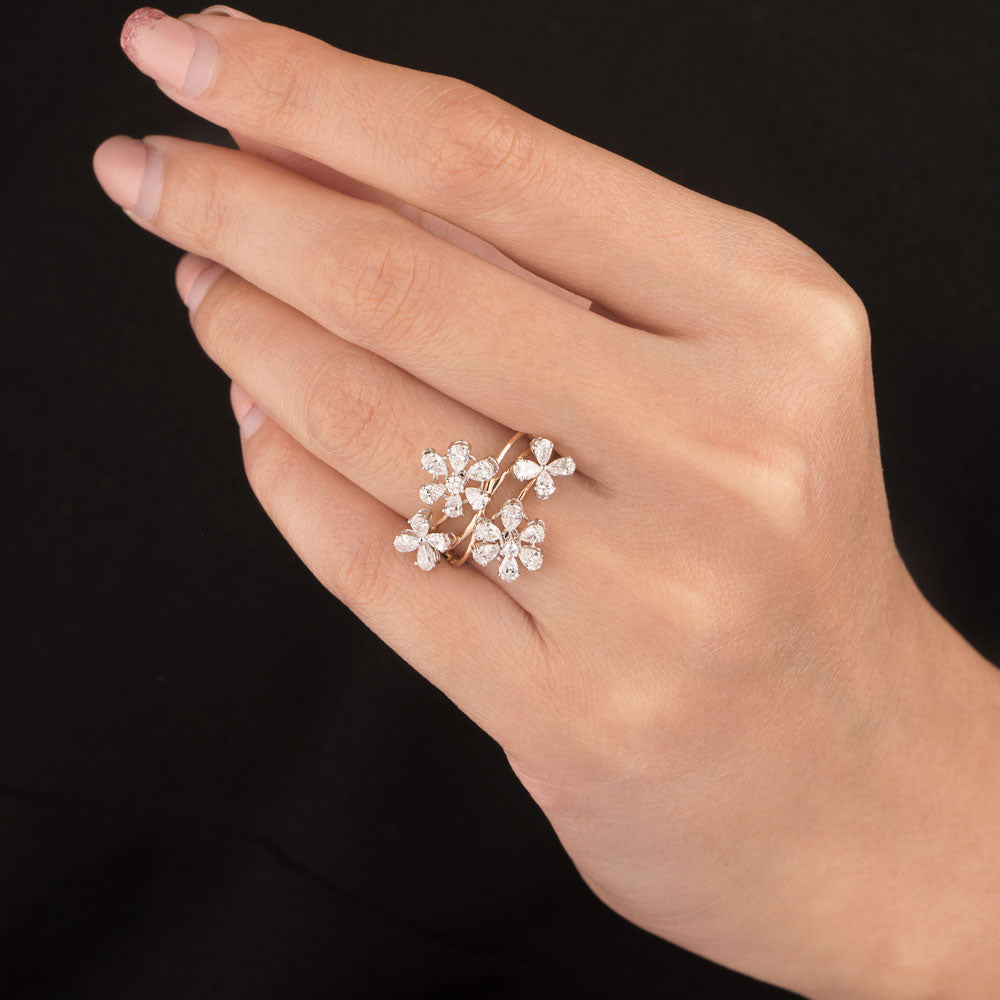 18K Rose Gold Diamond Ring - 1.254ct VVS-EF