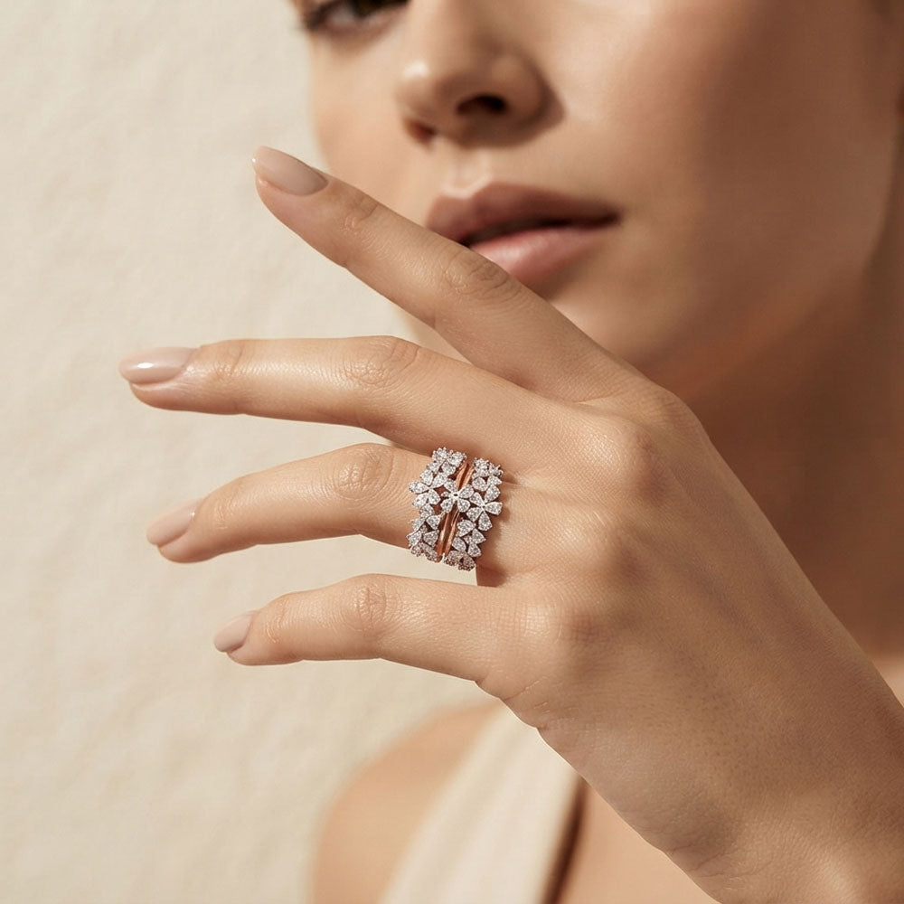 18K Rose Gold Diamond Ring - 1.49ct VVS-EF