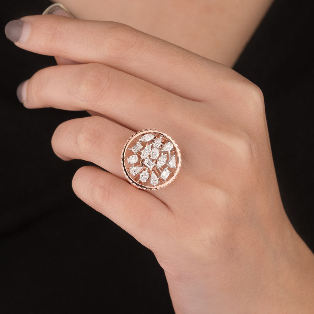 18K Rose Gold Diamond Ring - 1.97ct VVS-VS-EF