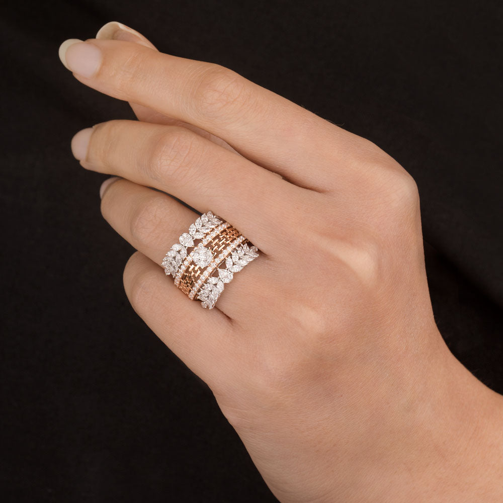 18K Rose Gold Diamond Ring - 1.508ct VVS-EF