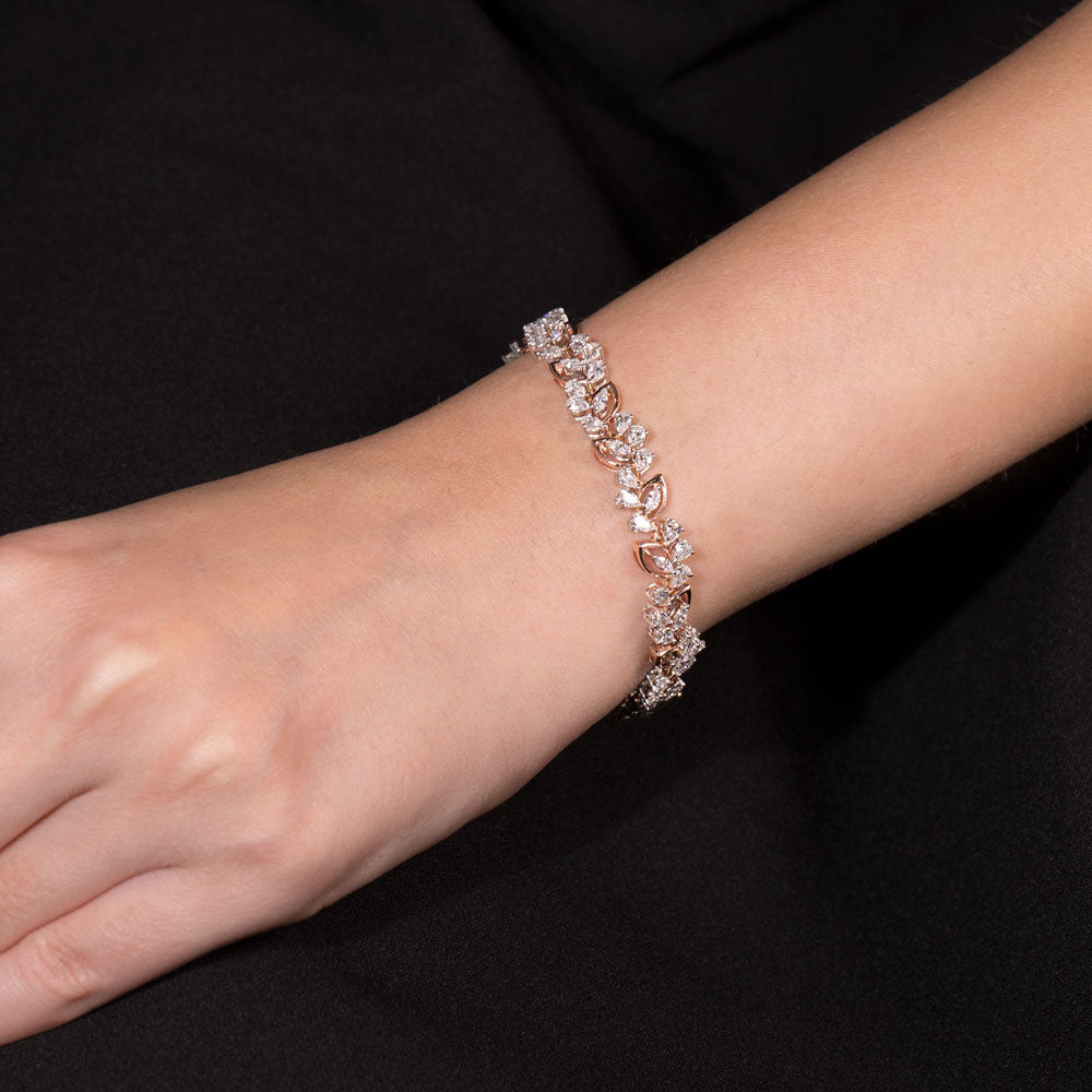 18K Rose Gold Diamond Bracelet - 3.61ct VVS-EF