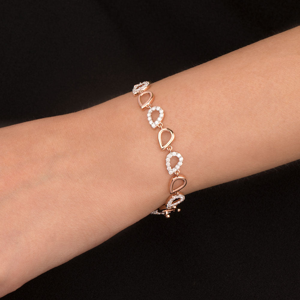 18K Rose Gold Diamond Bracelet - 1.49ct VVS-VS-EF