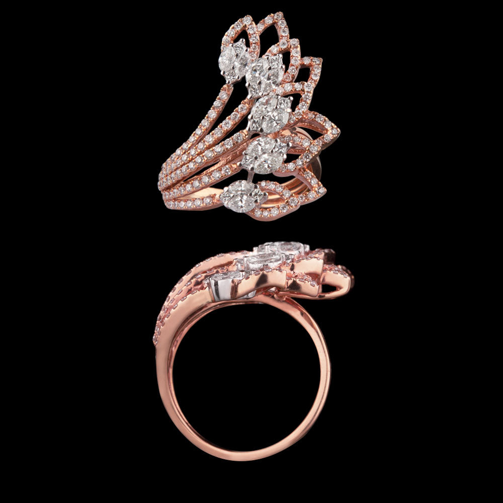 18K Two Tone Gold Diamond Ring - 1.63ct SI-GH