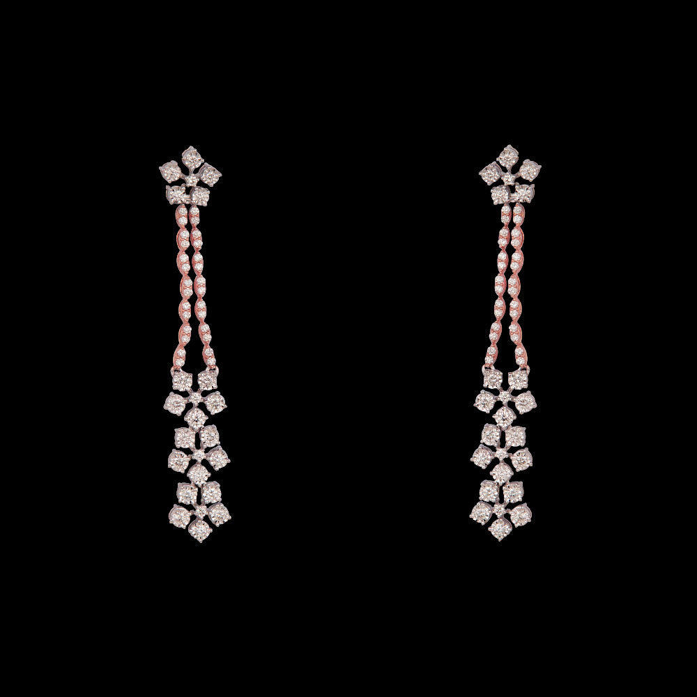 14K Two Tone Gold Diamond Earrings - 1.35ct VVS-VS-GH