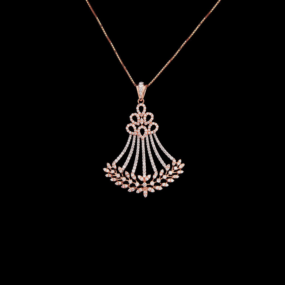 18K Two Tone Gold Diamond Pendant - 2.27ct VS-GHI