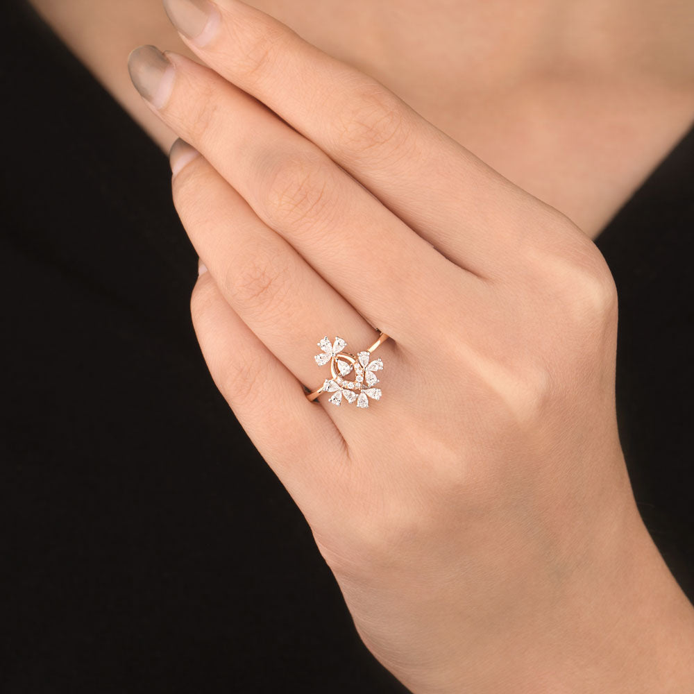 18K Two Tone Gold Diamond Ring - 0.502ct VVS-EF