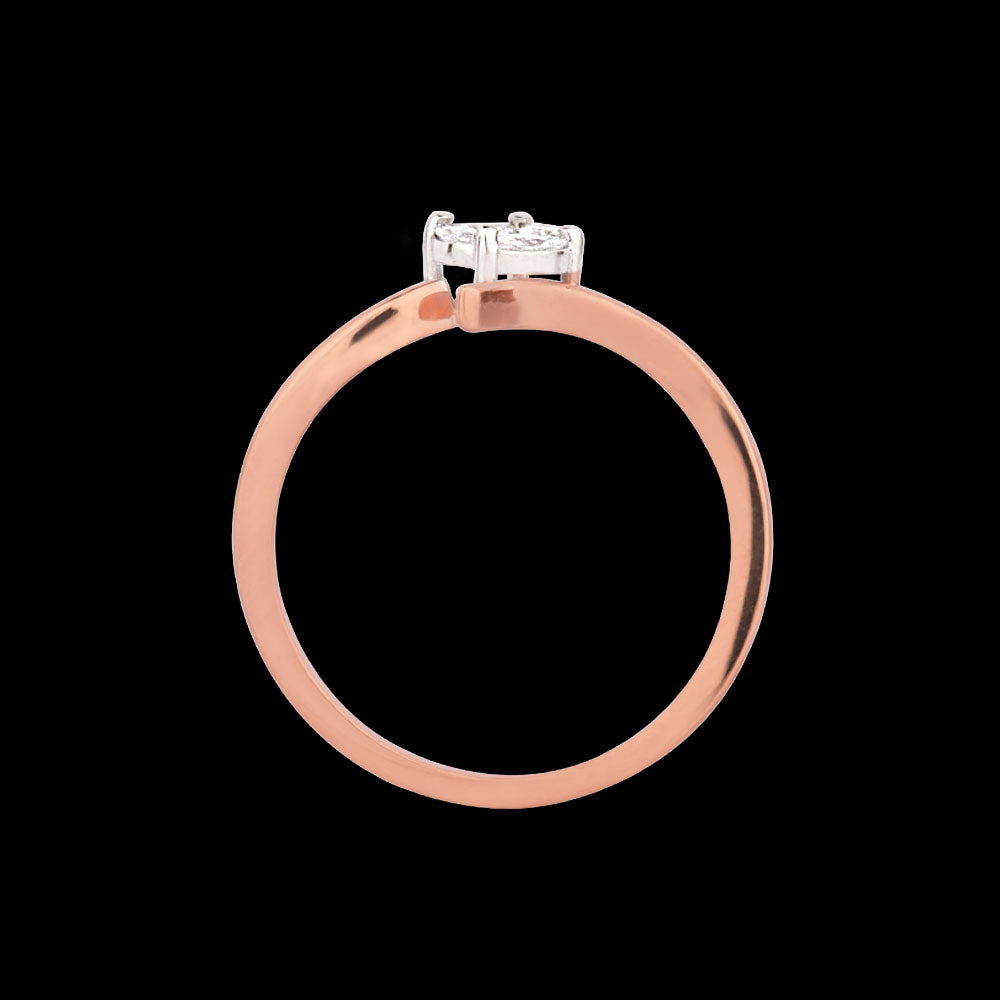 18K Rose Gold Diamond Ring - 0.199ct VVS-EF