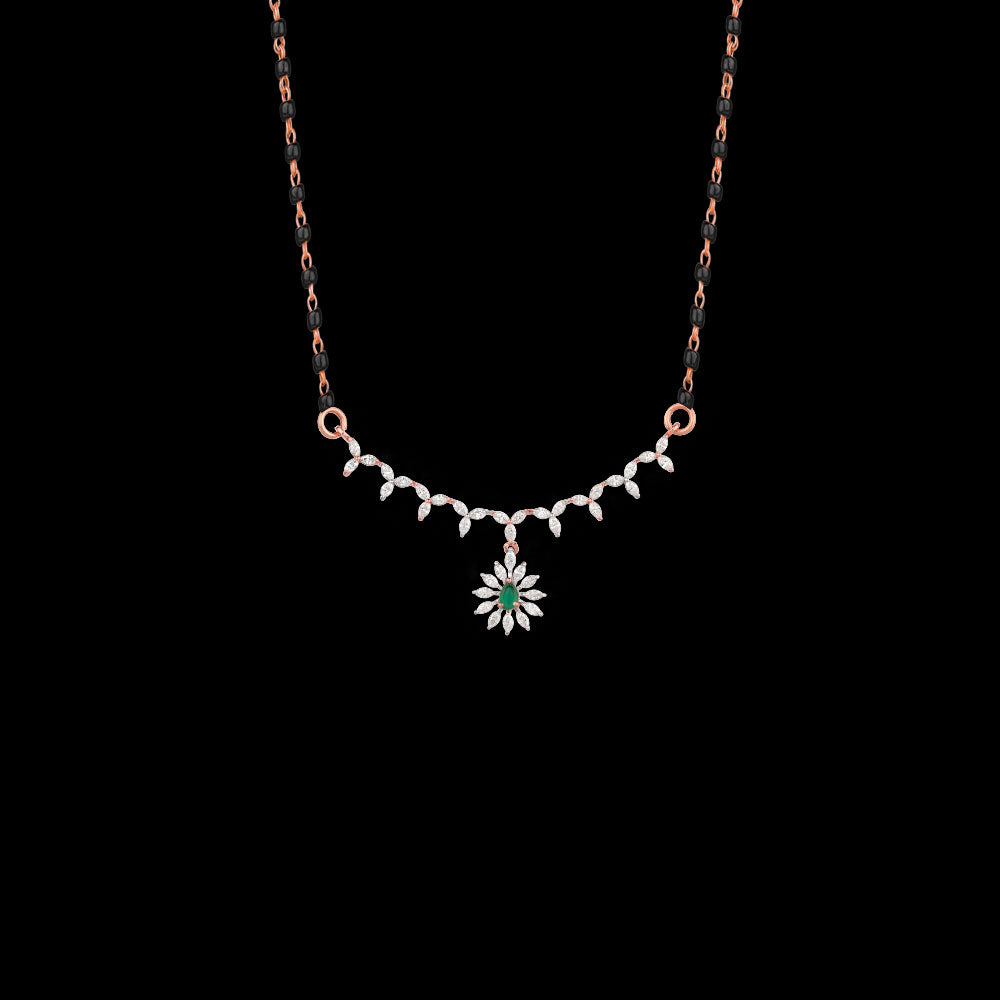 18K Two Tone Gold Diamond Tanmaniya - 0.852ct VVS-EF with Colour Stones