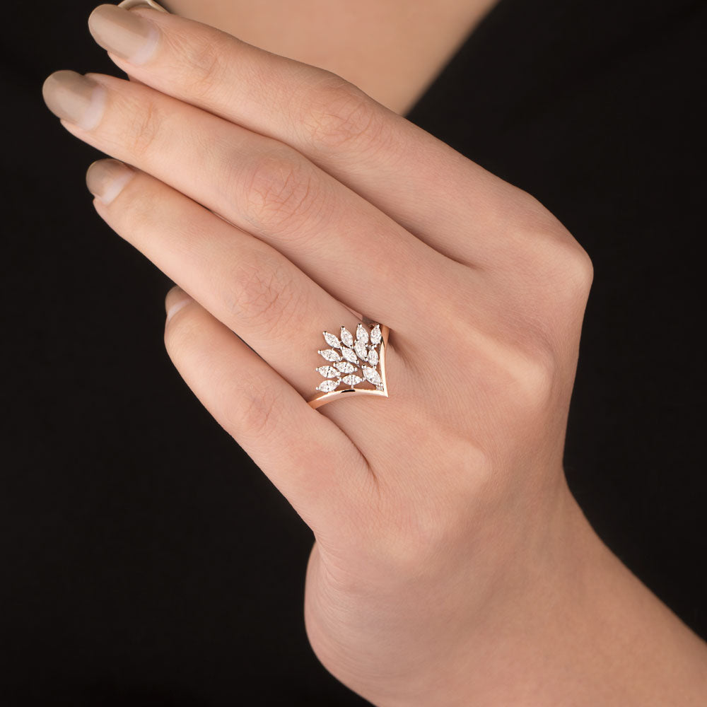 18K Rose Gold Diamond Ring - 0.53ct VVS-VS-EF