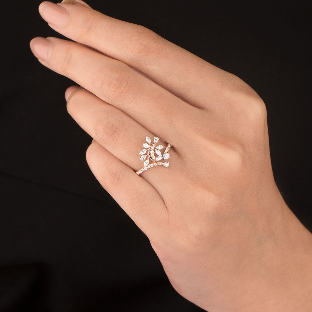 18K Two Tone Gold Diamond Jewellery - 0.495ct VVS-EF