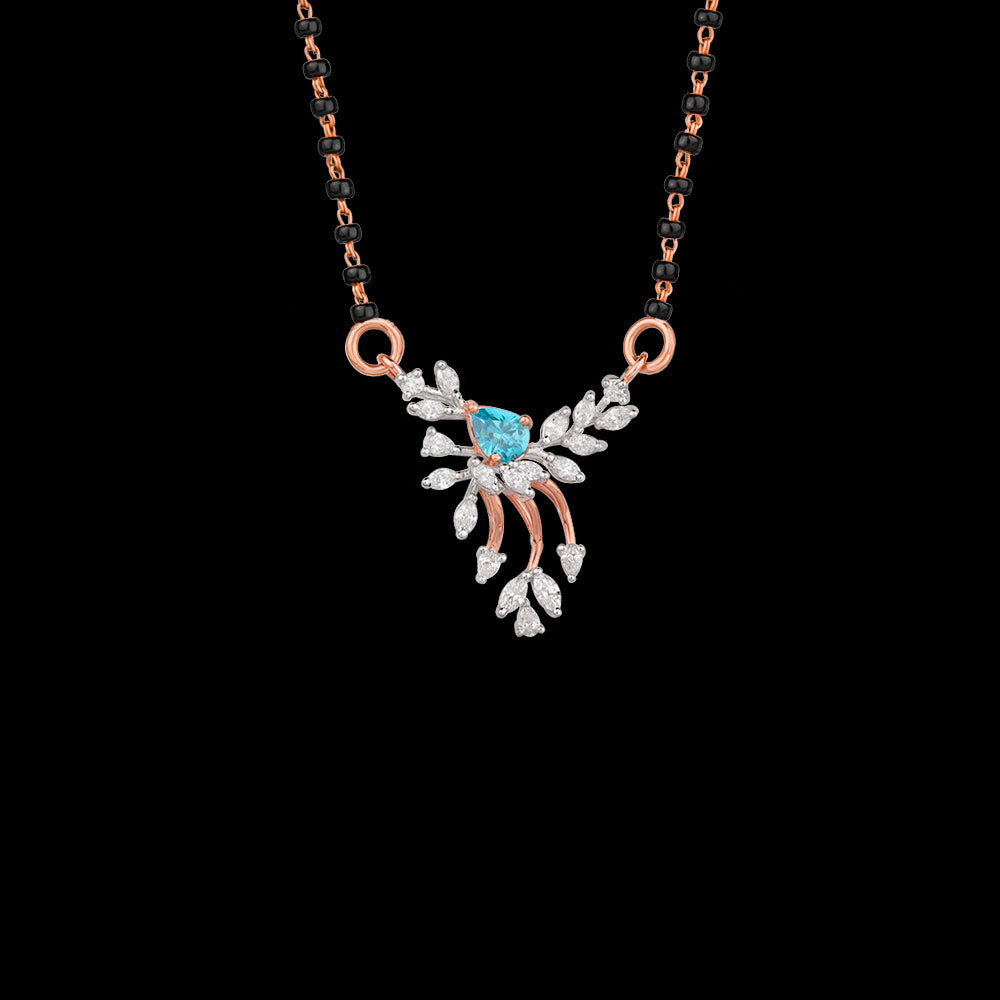 18K Two Tone Gold Diamond Tanmaniya - 0.553ct VVS-EF with Colour Stones