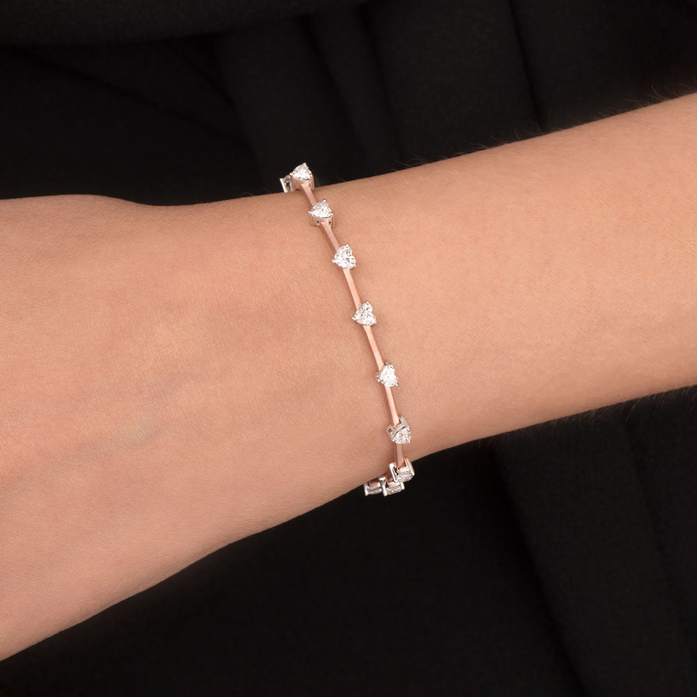18K Two Tone Gold Diamond Bracelet - 1.943ct VVS-VS-FG