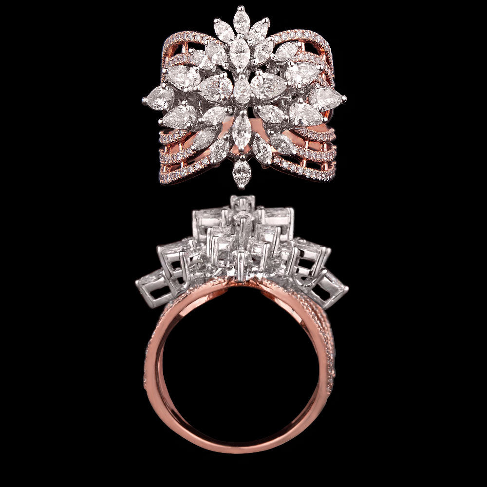 14K Two Tone Gold Diamond Ring - 2.37ct VS-FG