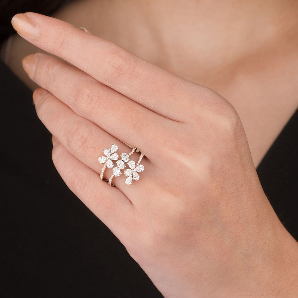 18K Two Tone Gold Diamond Ring - 1.319ct VVS-VS-EF