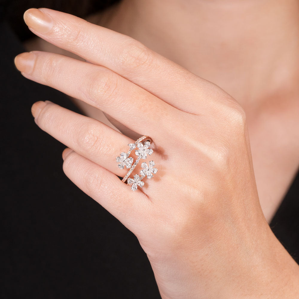 18K Two Tone Gold Diamond Ring - 1.321ct VS-SI-EF