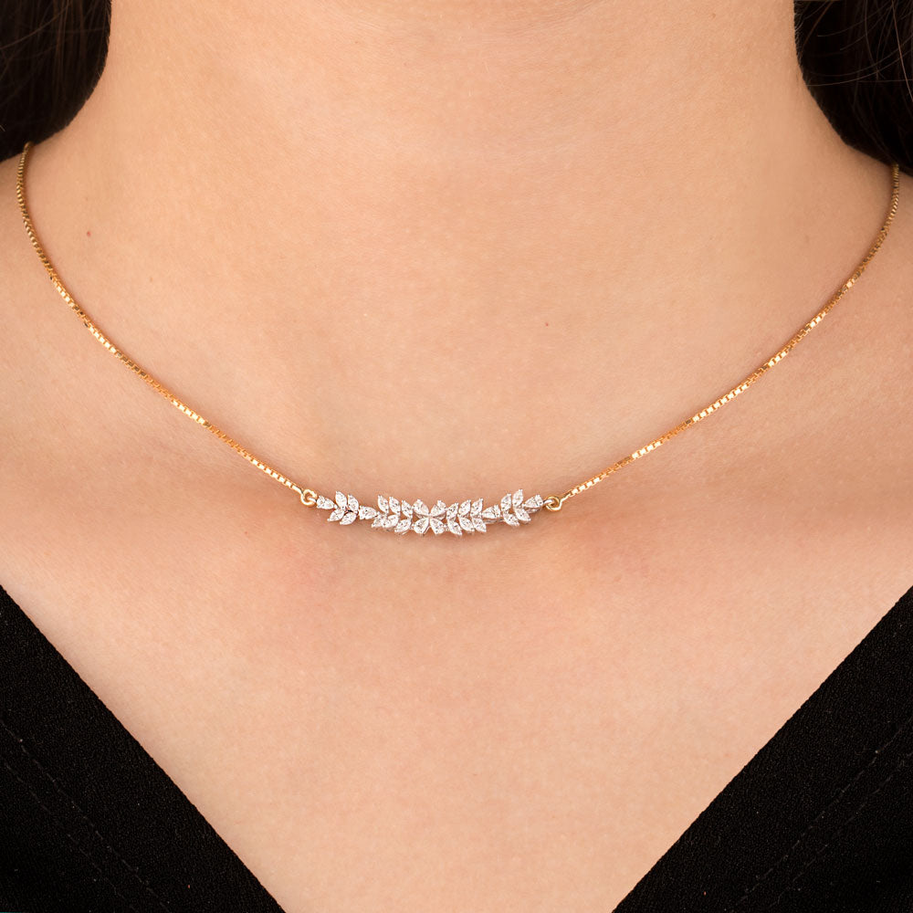 18K Yellow Gold Diamond Necklace - 0.608ct VVS-EF