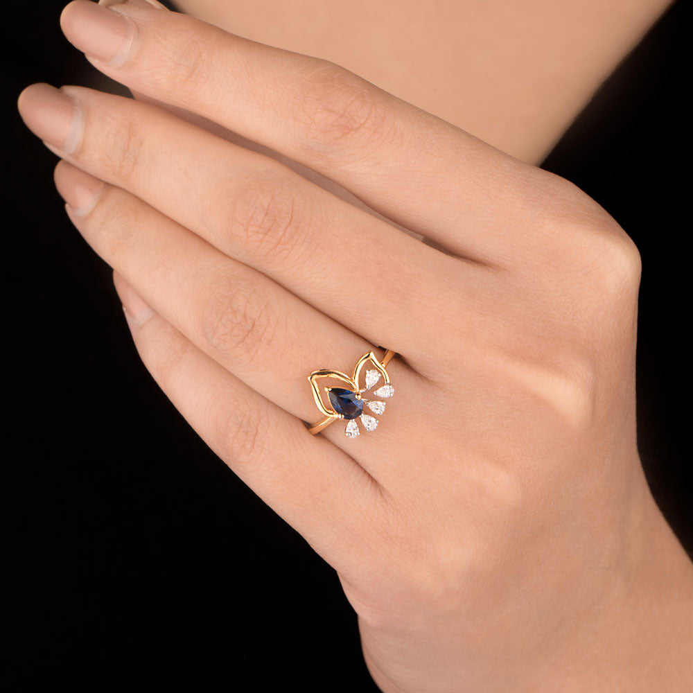 18K Two Tone Gold Diamond Jewellery - 0.19ct VVS-EF with Colour Stones