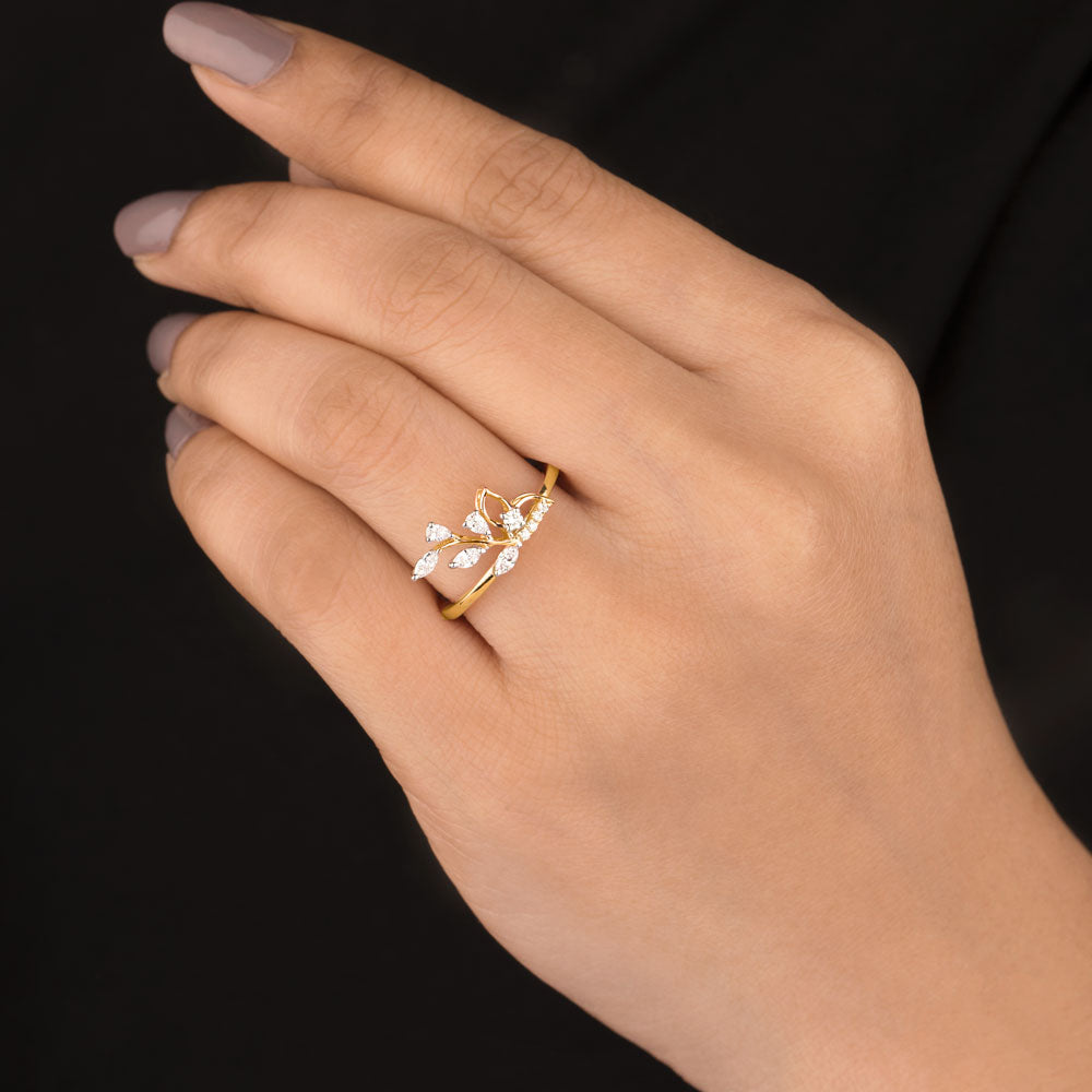 18K Two Tone Gold Diamond Jewellery - 0.215ct VVS-EF