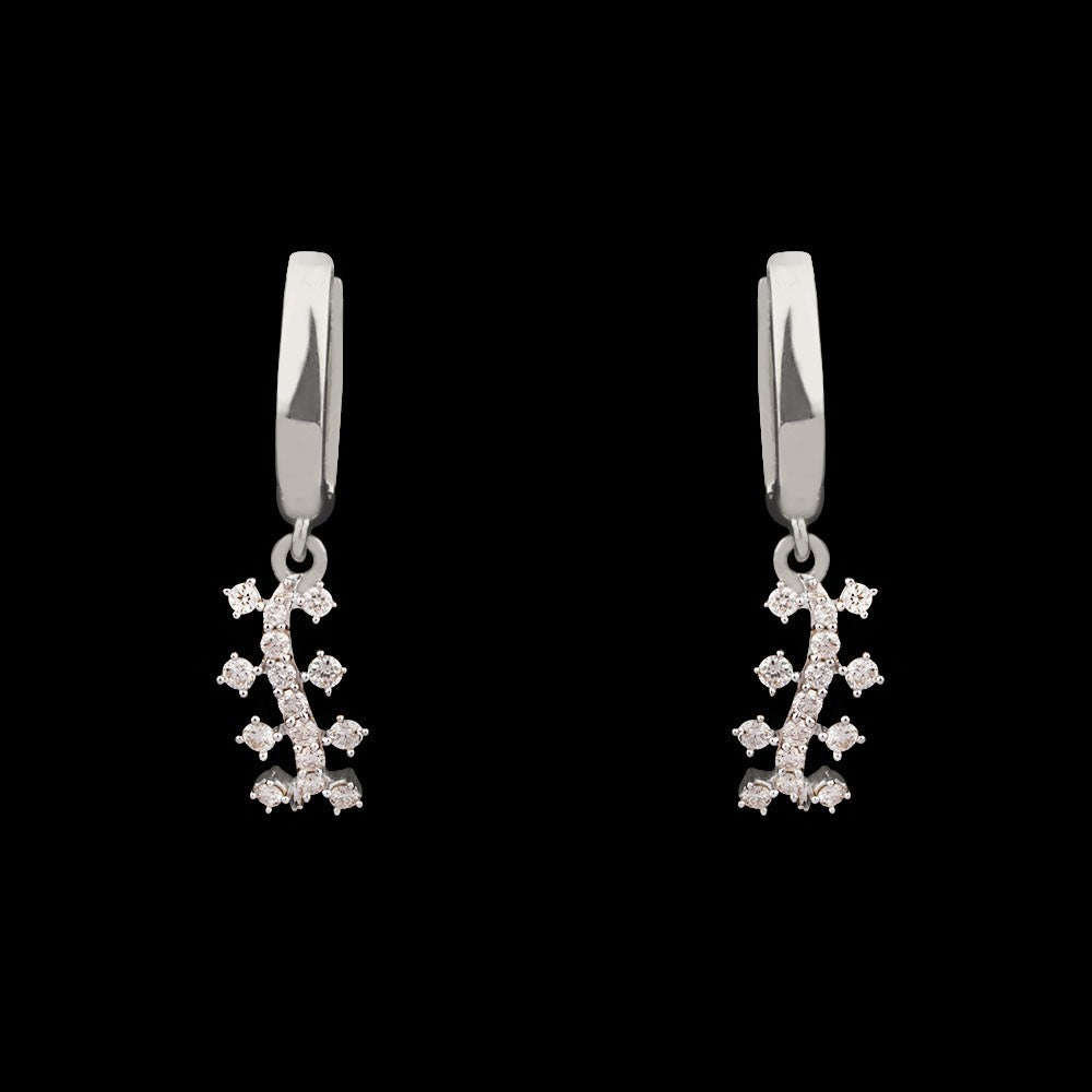 14K White Gold Diamond Earrings - 0.31ct SI-GH