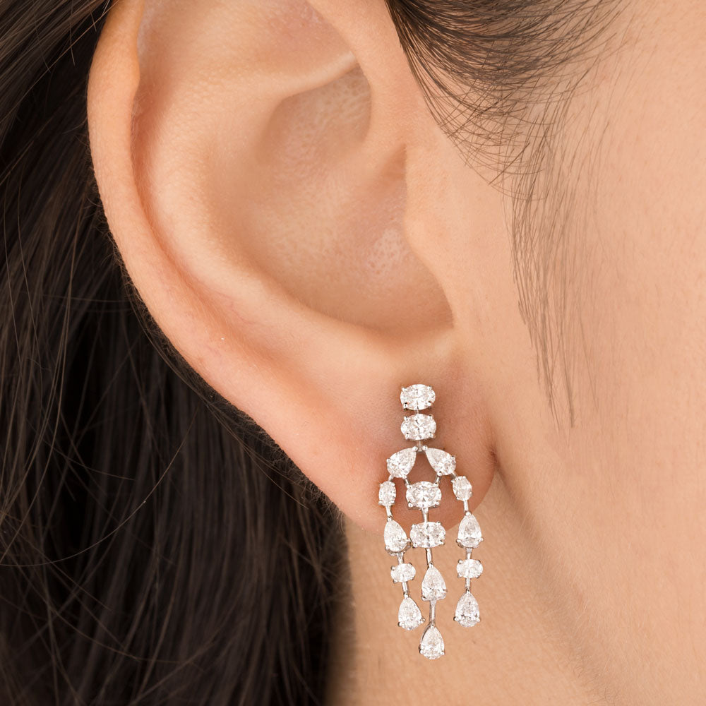 18K White Gold Diamond Earrings - 1.816ct VS-SI-EF