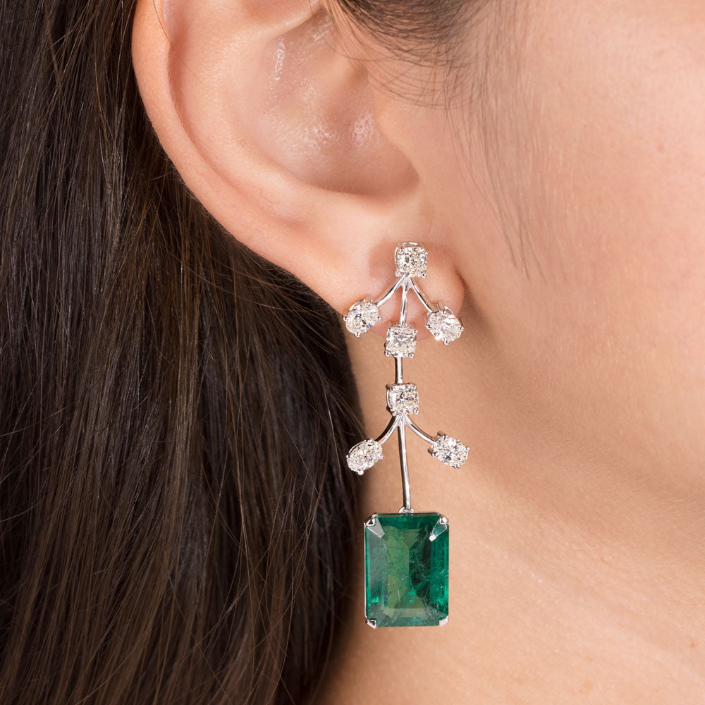 18K White Gold Diamond Jewellery - 4.221ct VS-SI-GH with Colour Stones