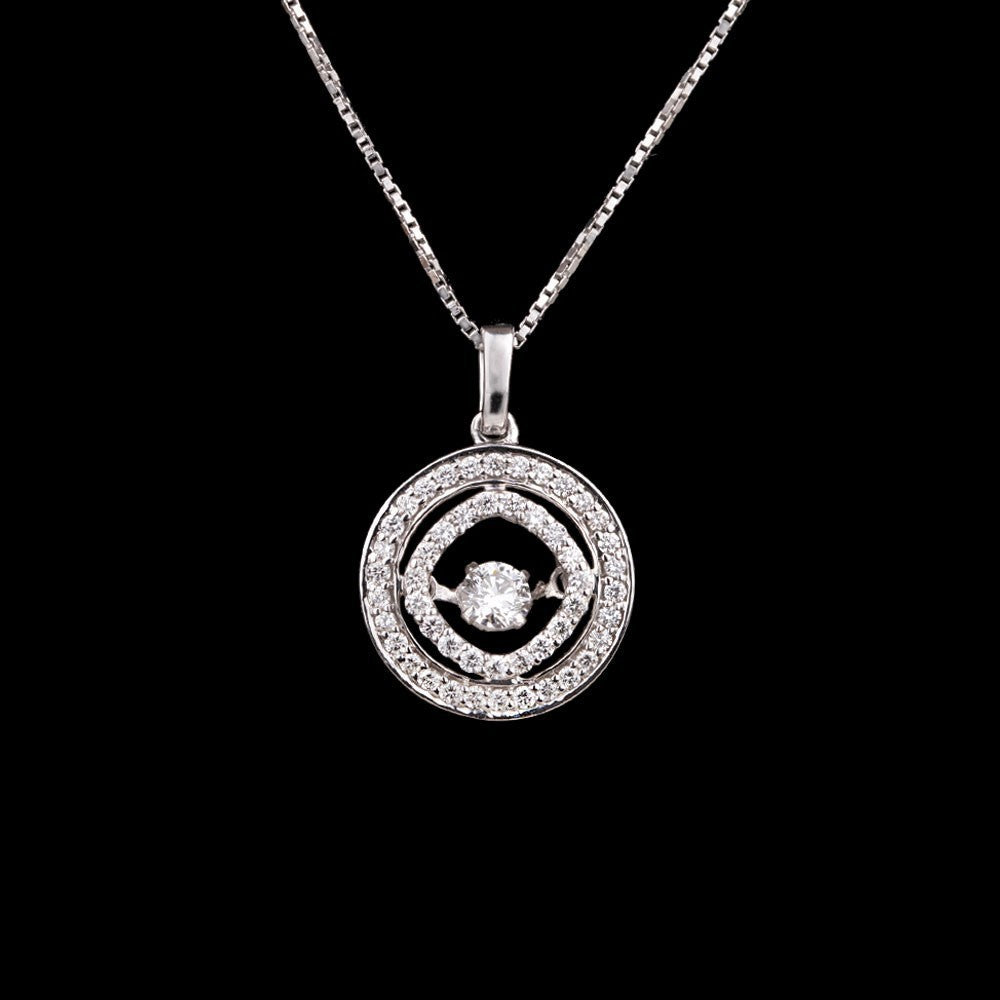14K White Gold Diamond Pendant - 0.47ct VS-GH