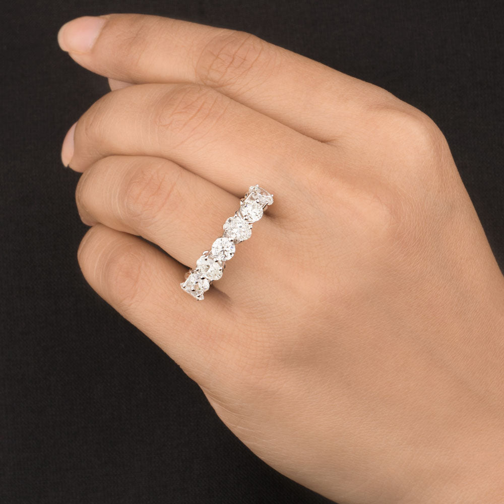 18K White Gold Diamond Ring - 3.401ct VS-SI-HI