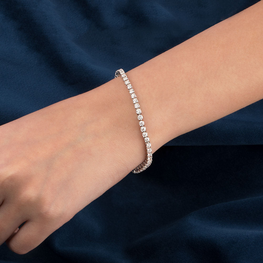 18K White Gold Diamond Bracelet - 3.38ct VVS-VS-IJ