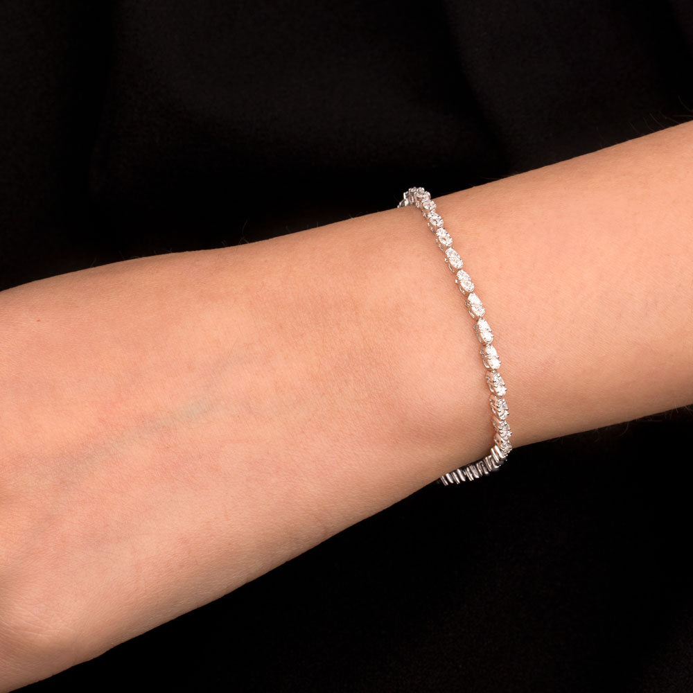 18K White Gold Diamond Bracelet - 0.819ct VVS-EF