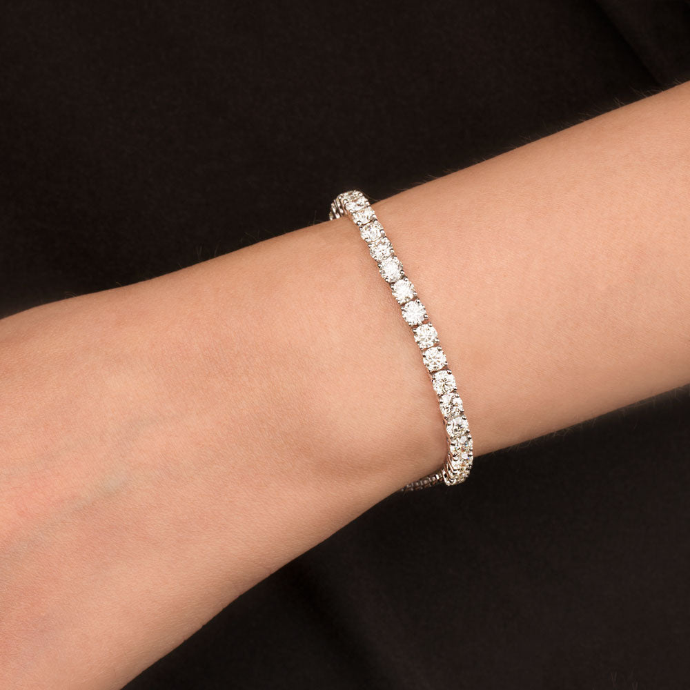 18K White Gold Diamond Bracelet - 6.05ct VS-SI-JK